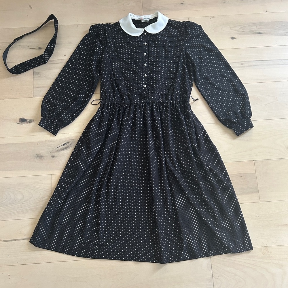 Vintage Sears Secretary Shirt Dress Sexy Teacher HeadMaster 10P Pockets Belt - Picture 12 of 16